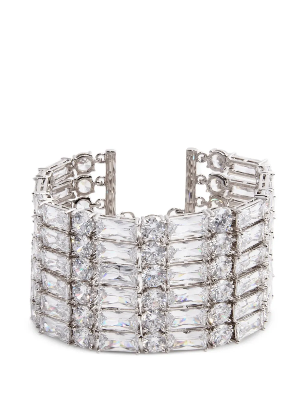 Self-Portrait crystal-embellished bracelet - Argento