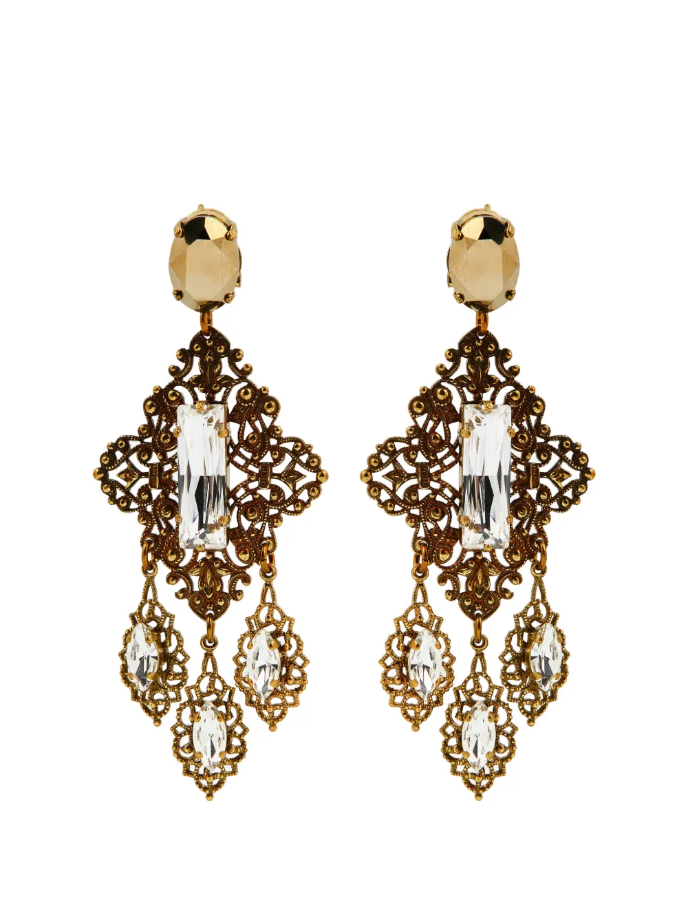 Anton Heunis Orecchini con cristalli - Oro