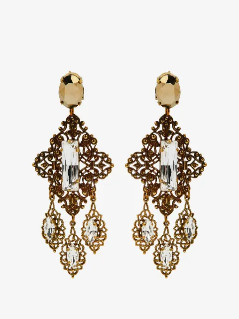 Anton Heunis crystal-embellished filigree-detail earrings