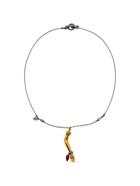 Gem Kingdom arm-motif pendant necklace