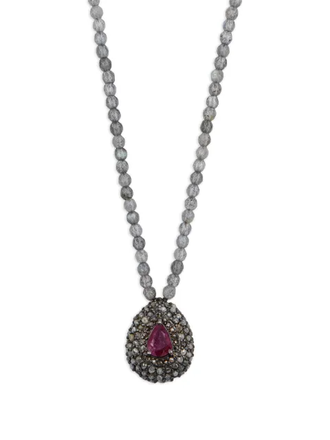Patricia Arango collar con cuentas y detalles de diamantes