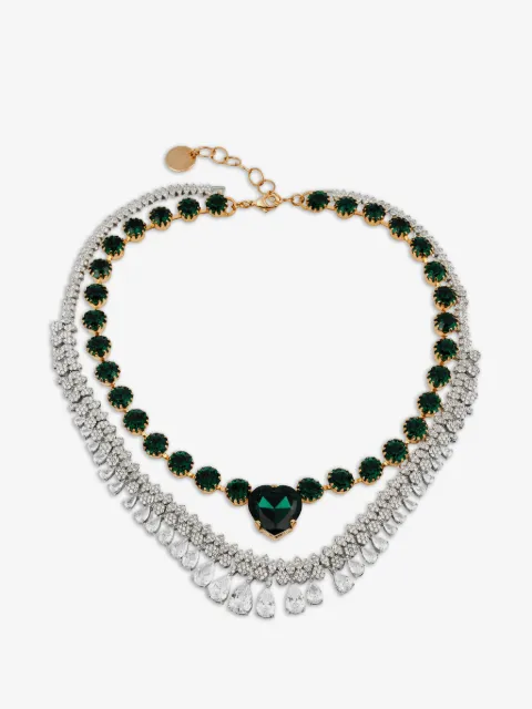 Anton Heunis collar Minerva con detalles de cristal y dije de corazón