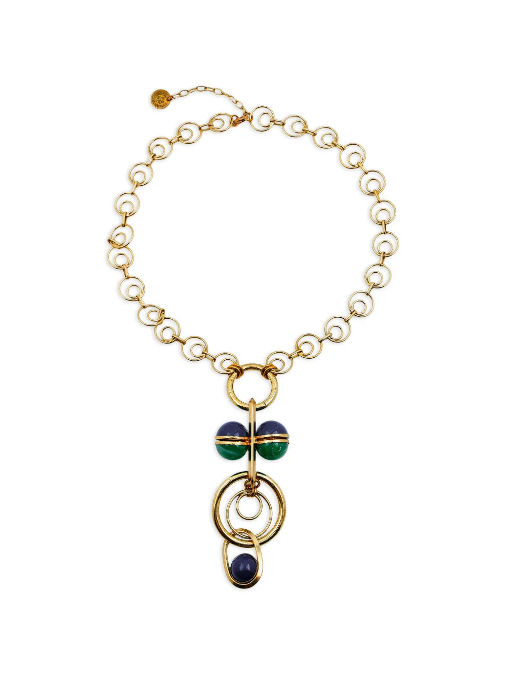 Anton Heunis enamel-pendant chain necklace - Blu