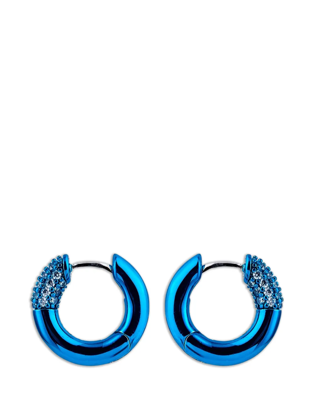 Eshvi Orecchini a cerchio con cristalli - Blu