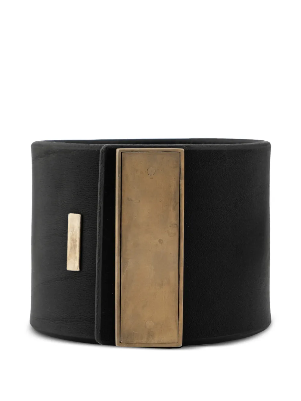 Parts of Four Sistema brass-insert leather bracelet - Nero