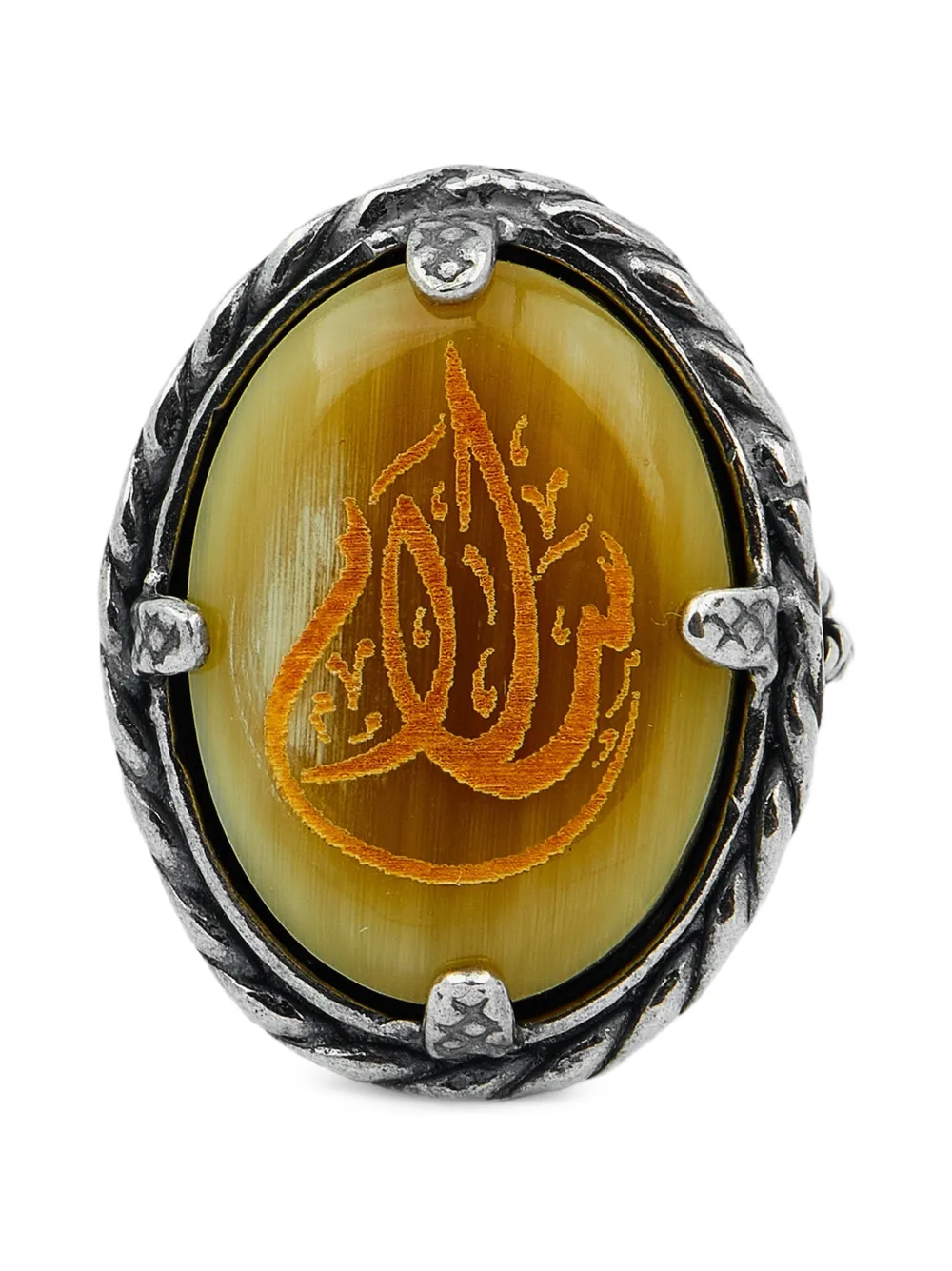 Gem Kingdom engraved-detail ring - Argento