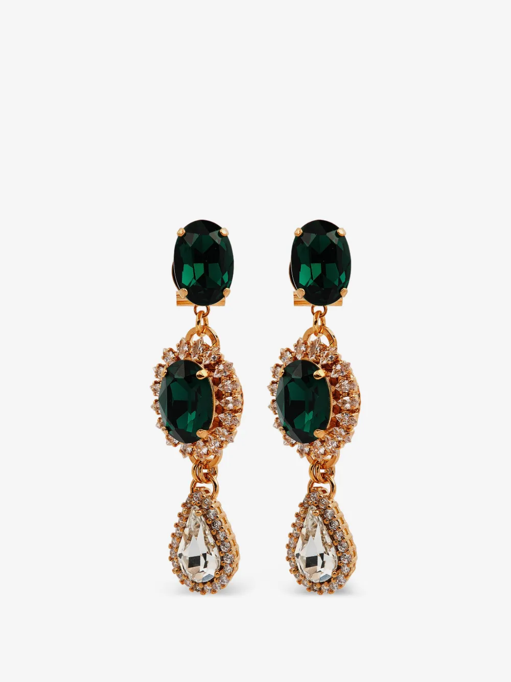 crystal-embellished drop earrings