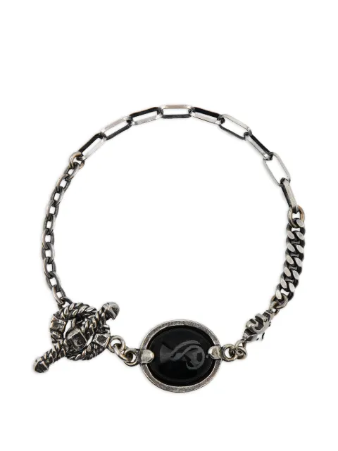 Gem Kingdom love-engraved mother-of-pearl bracelet