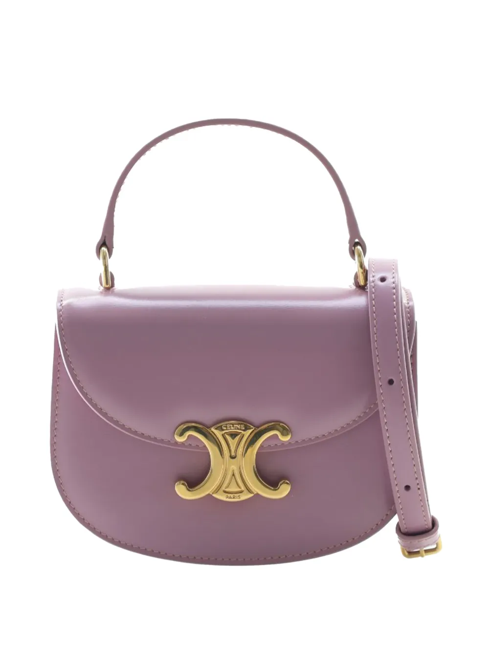 Celine Pre-Owned 2023 Mini Shiny Calfskin Besace Clea satchel - Rosa