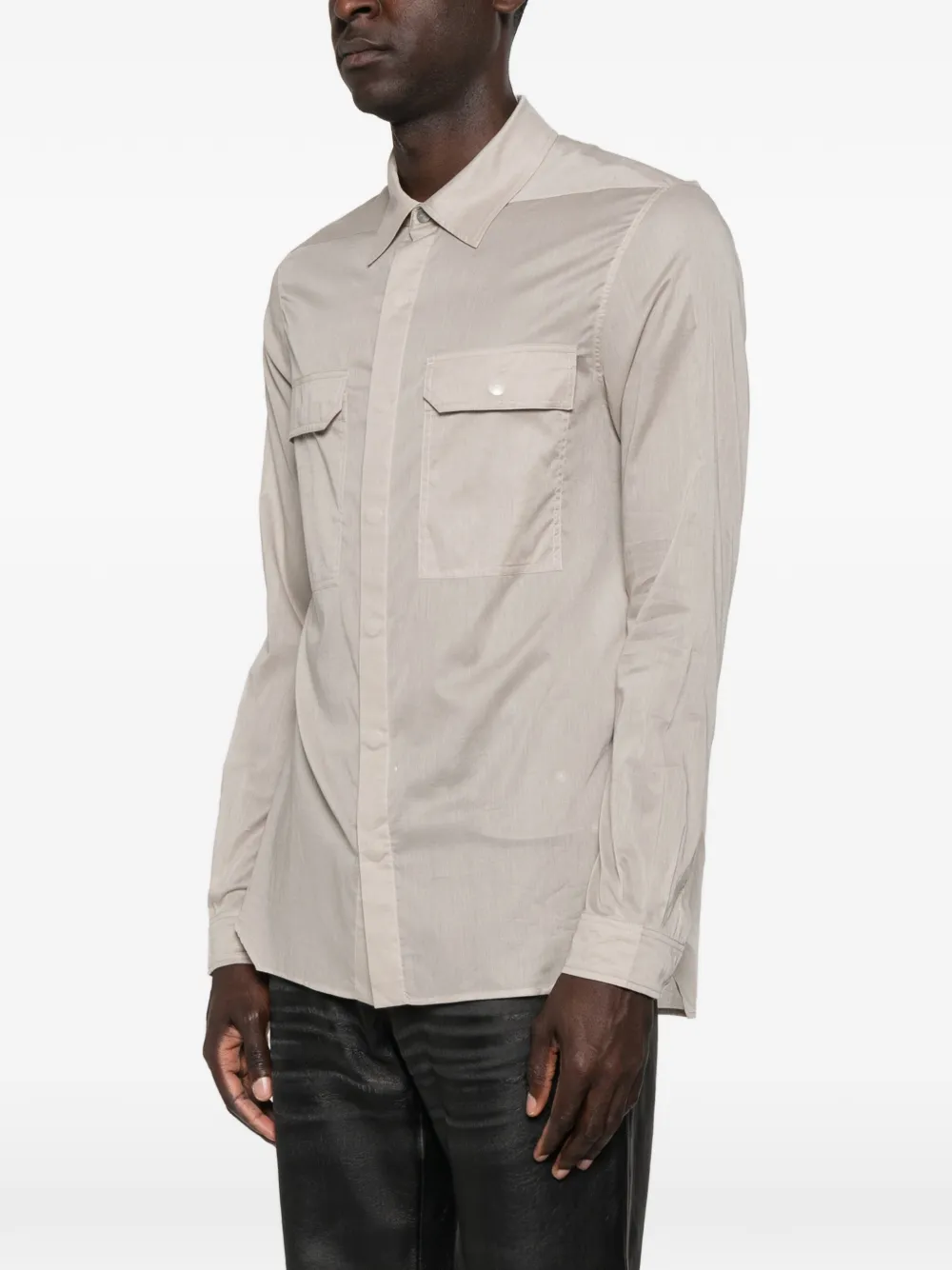 Rick Owens Overhemd met klepzakken Grijs