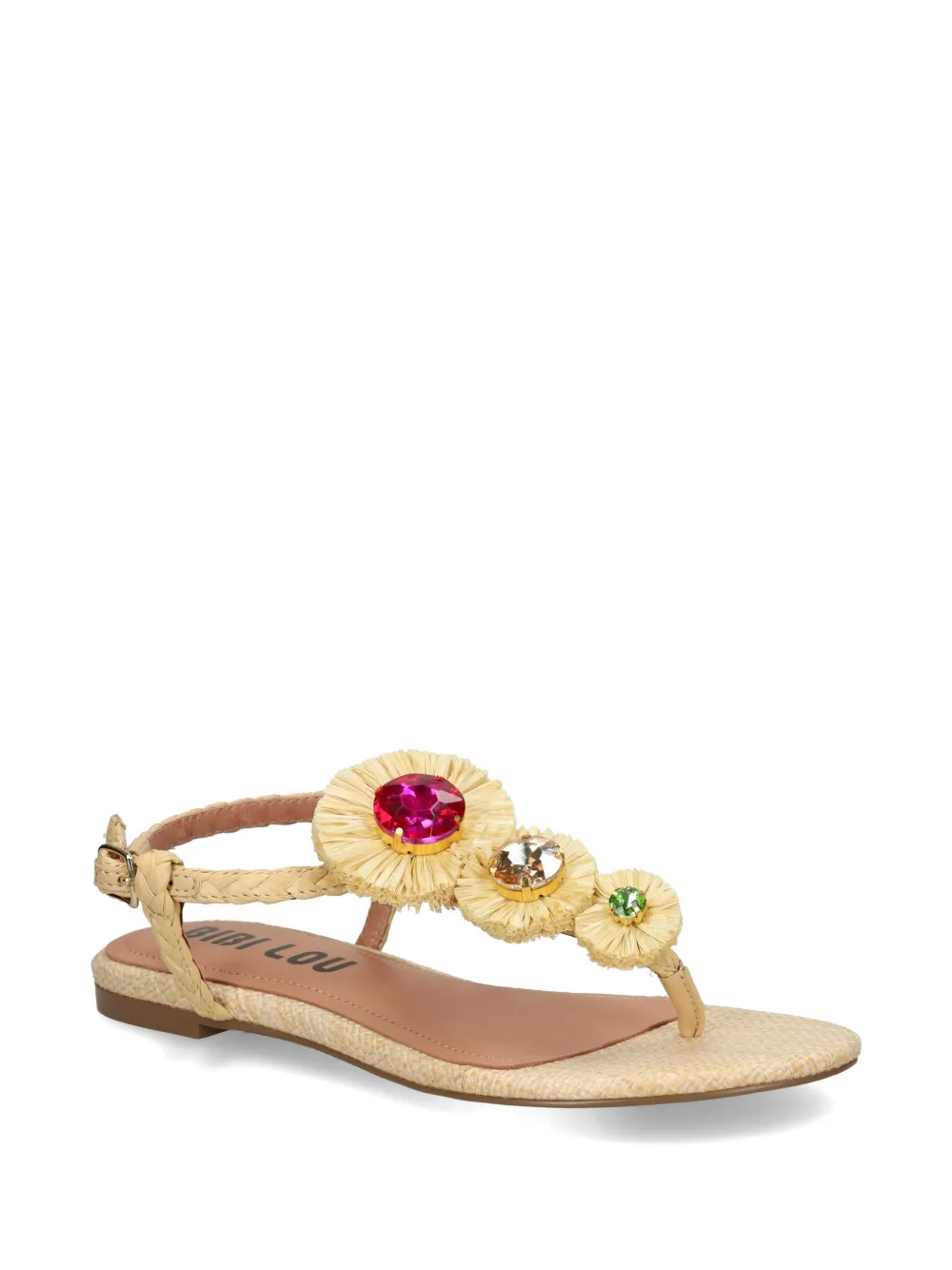 Bibi Lou Vavin crystal-embellished sandals Beige