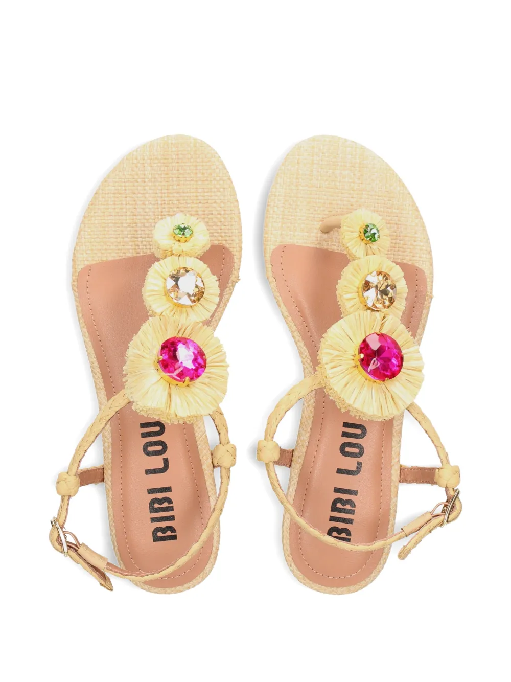 Bibi Lou Vavin crystal-embellished sandals Beige