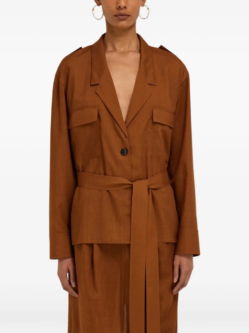  Ferragamo Blazer Deconstruido - Marrón 