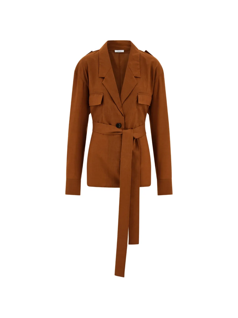 Ferragamo Deconstructed Blazer In Brown