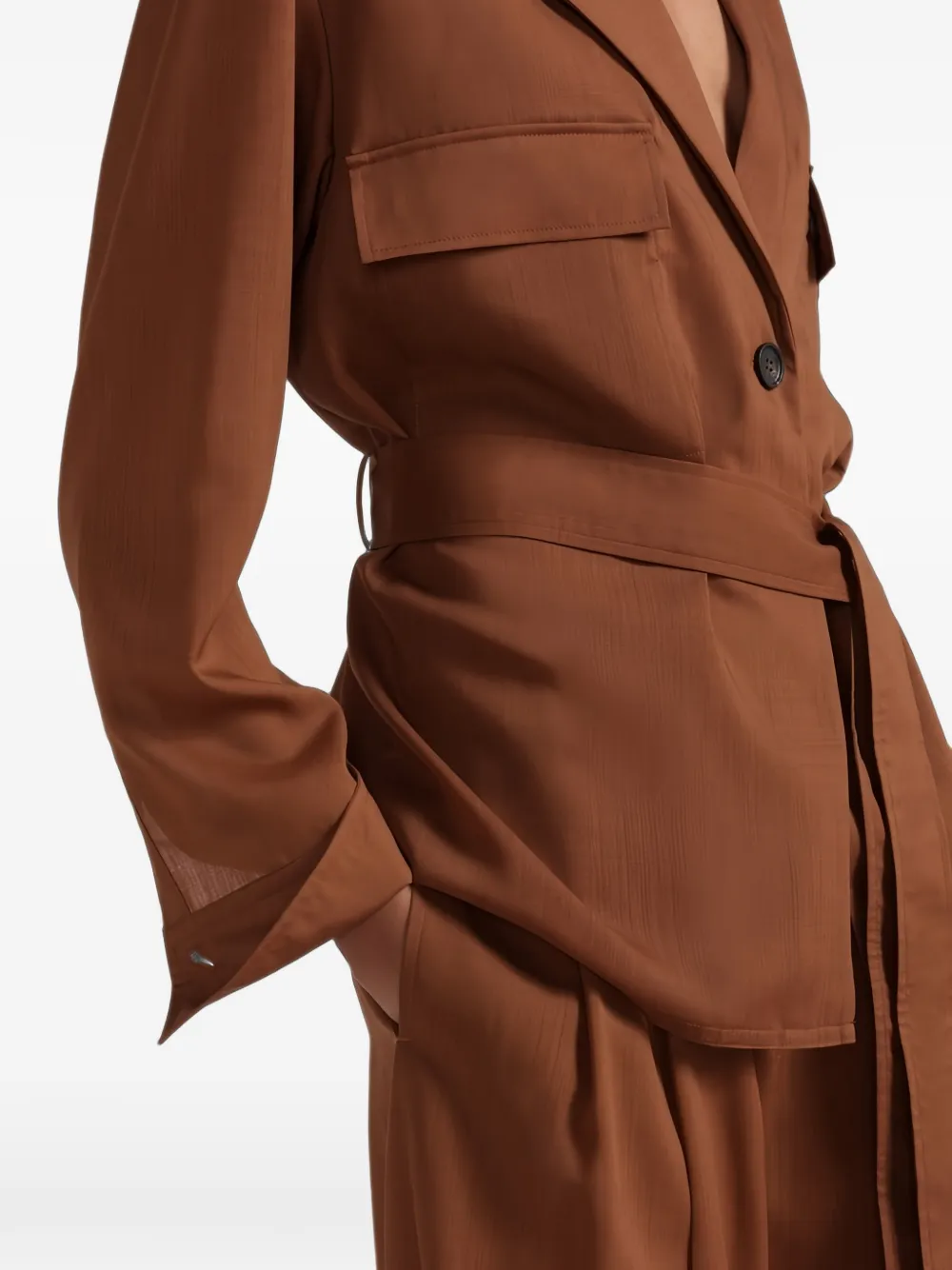 Ferragamo Gedeconstrueerde blazer Bruin