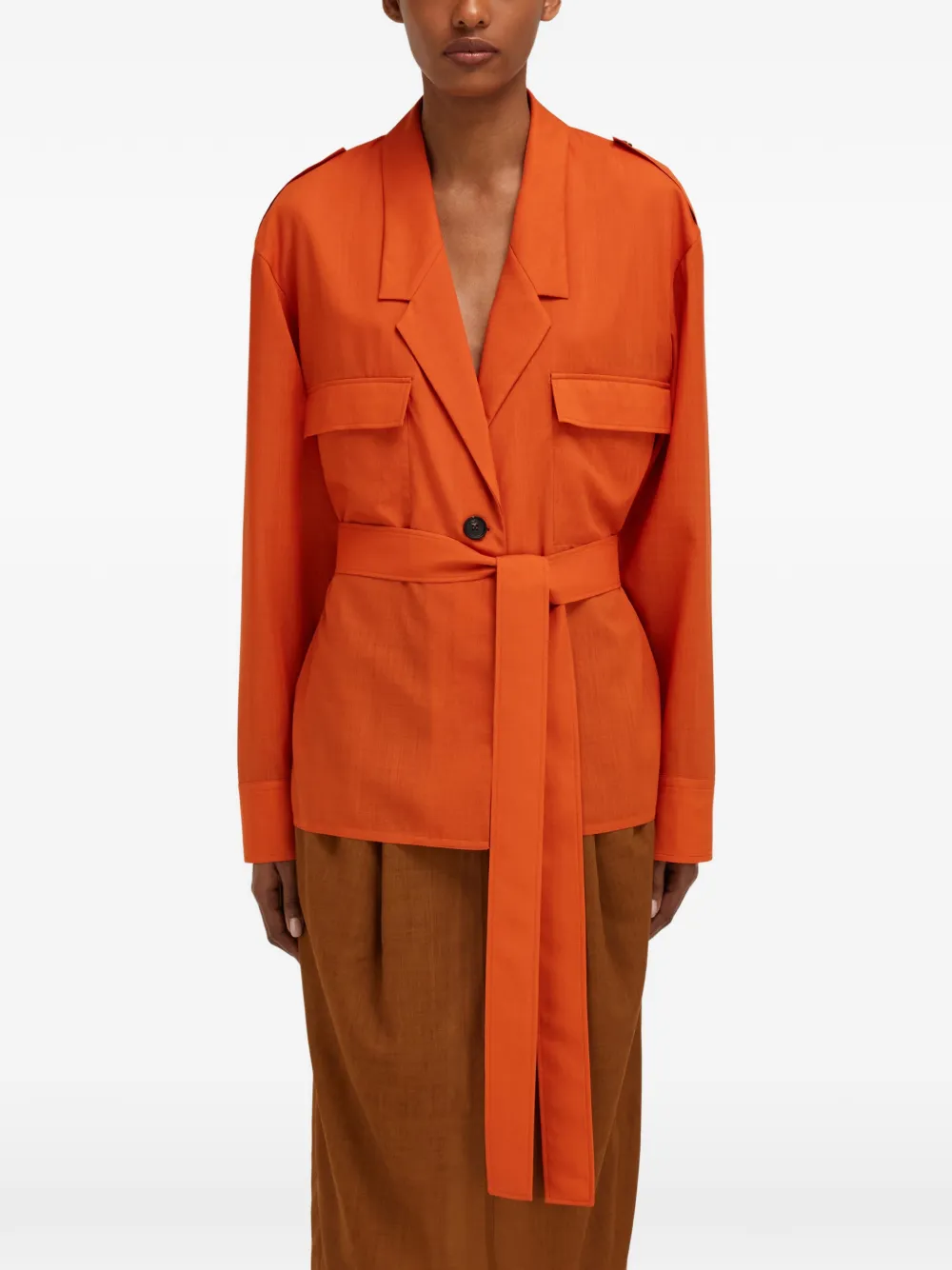  Ferragamo Blazer Deconstruido - Naranja 