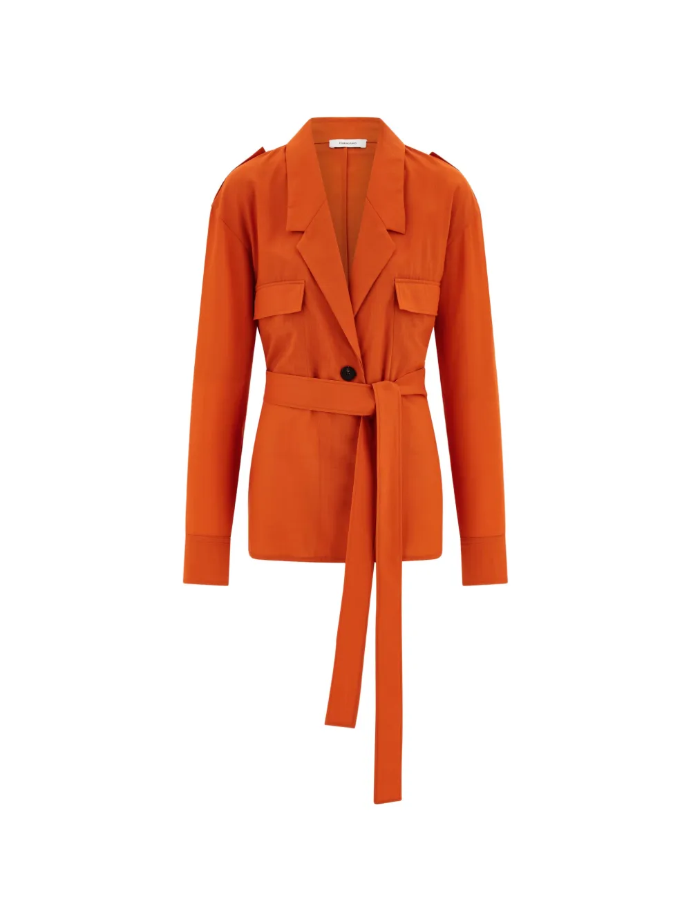 Ferragamo Deconstructed Blazer In Orange