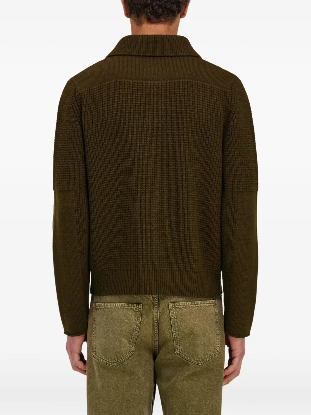 Ferragamo Gebreide trui met polokraag Groen