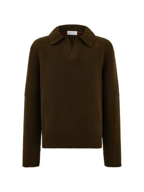 Ferragamo knitted sweater with polo collar