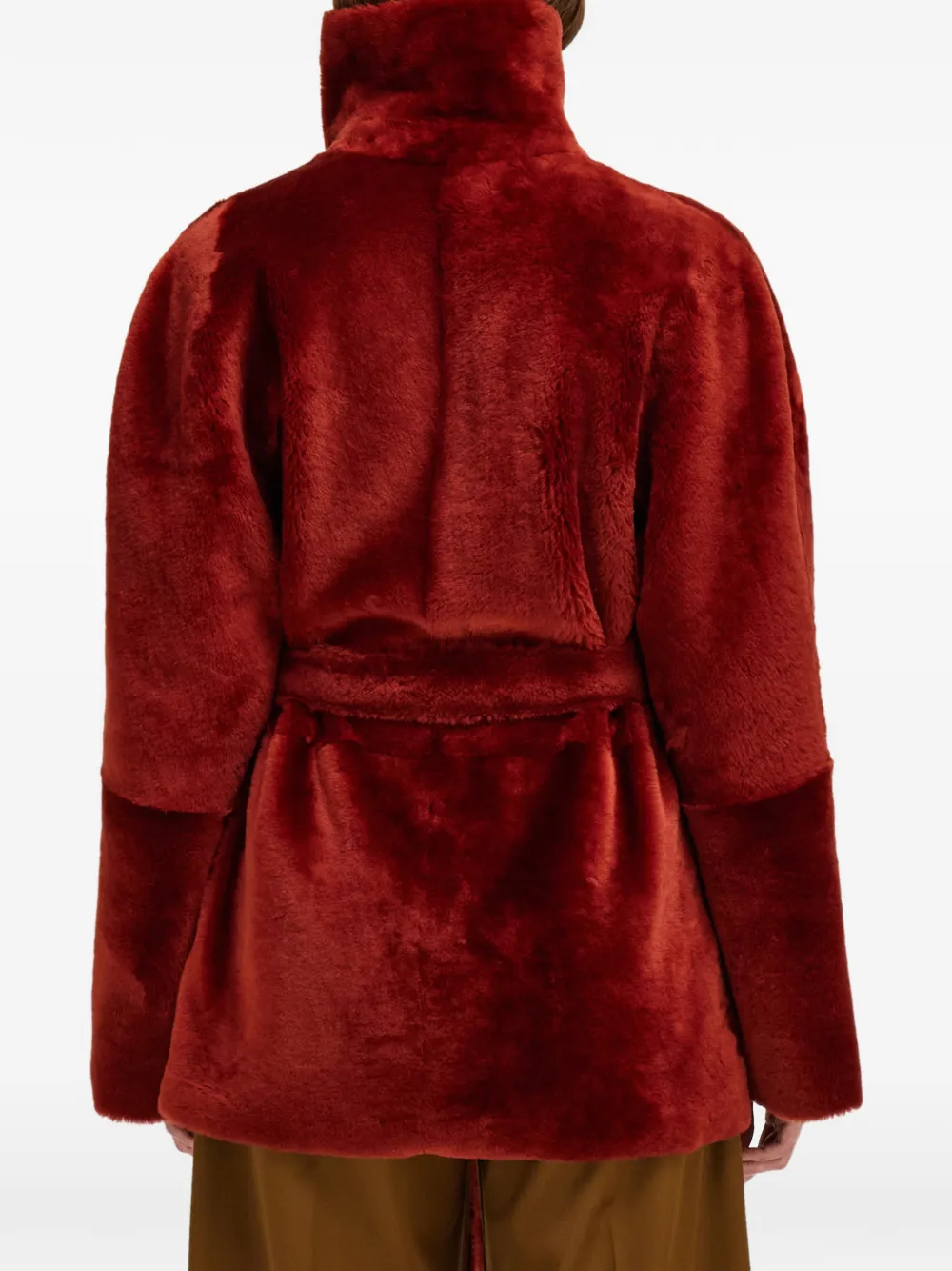 Ferragamo Omkeerbare lammy coat Rood