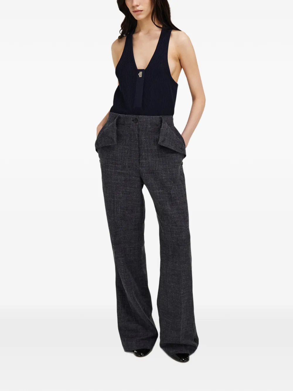 Ferragamo Button-up broek Blauw