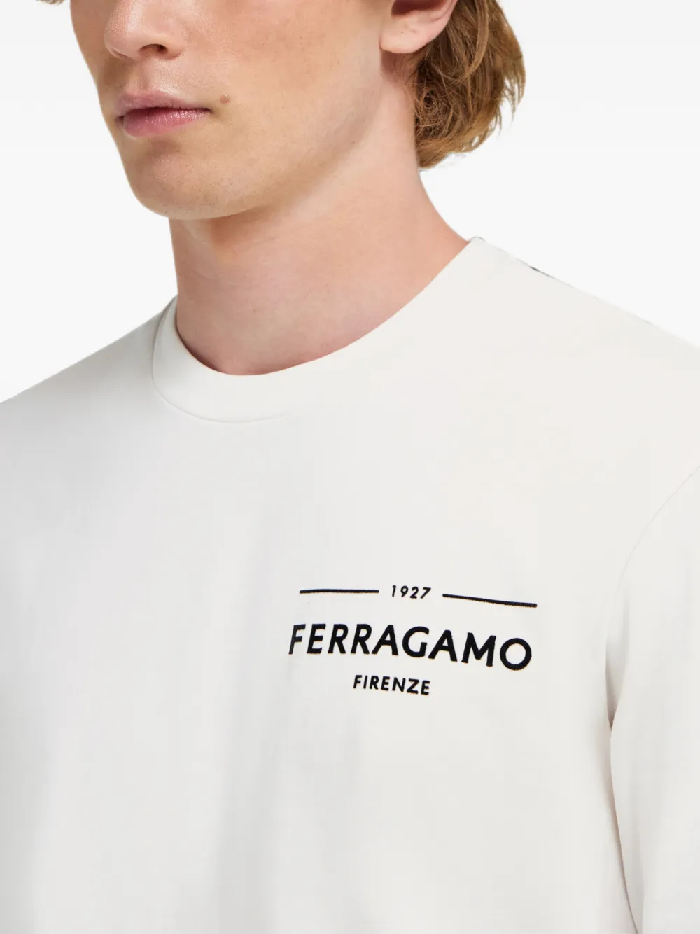 Ferragamo T-shirt met logo Wit