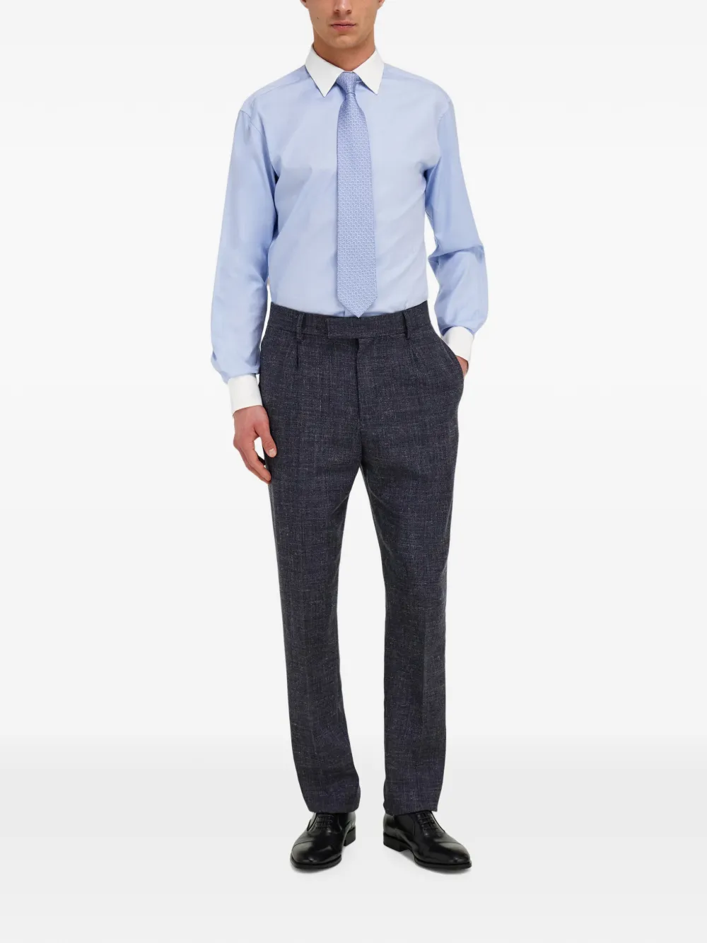 Ferragamo Oxford overhemd Blauw