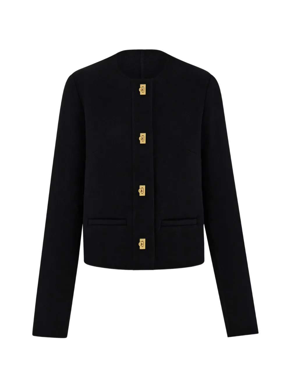 Ferragamo wool and cashmere Gancini jacket - Black