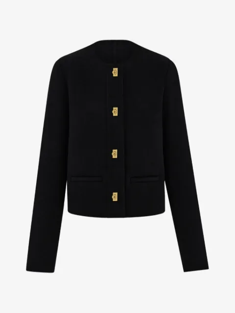 Ferragamo wool and cashmere Gancini jacket