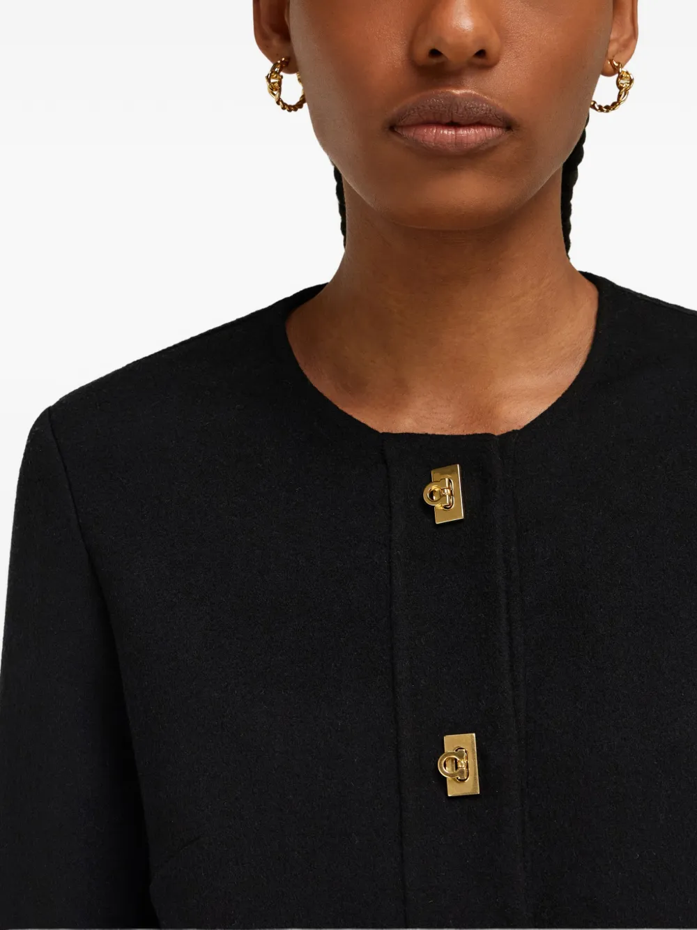 Ferragamo Gancini wollen en kasjmier jack Zwart