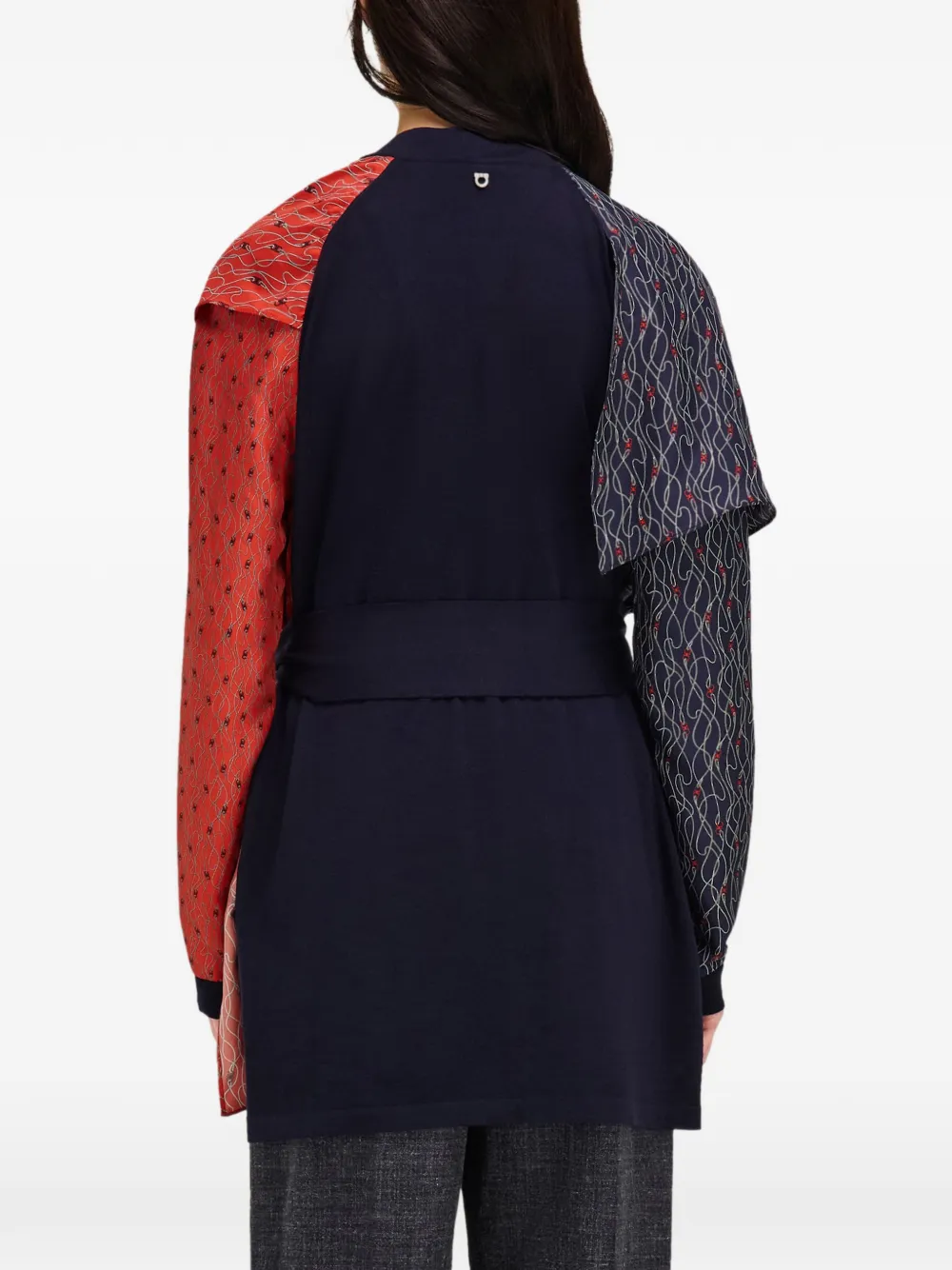 Ferragamo Vest van zuivere wol en zijde Blauw