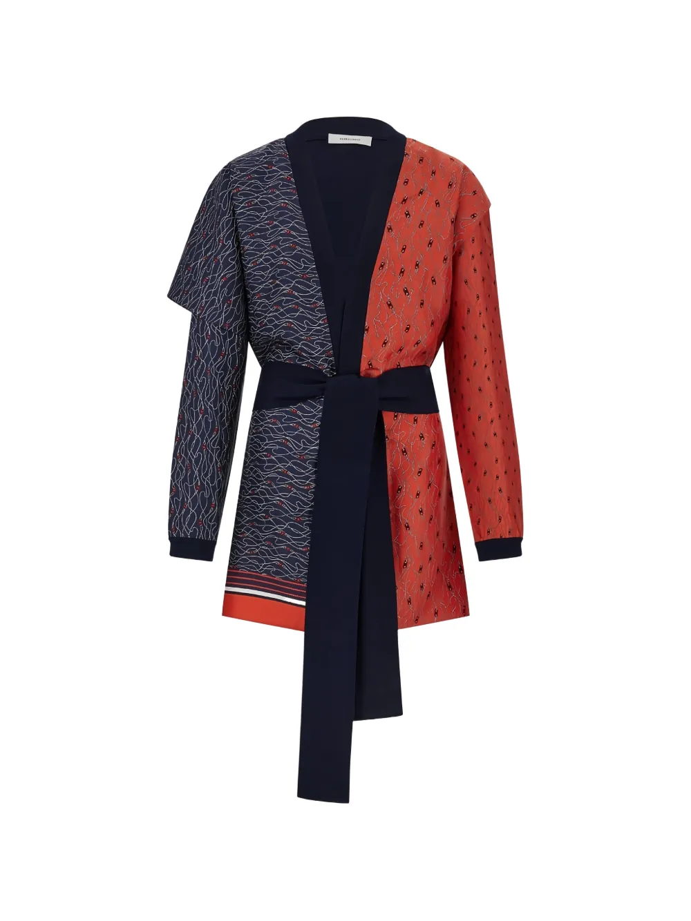 Ferragamo Cardigan in lana e seta - Blu