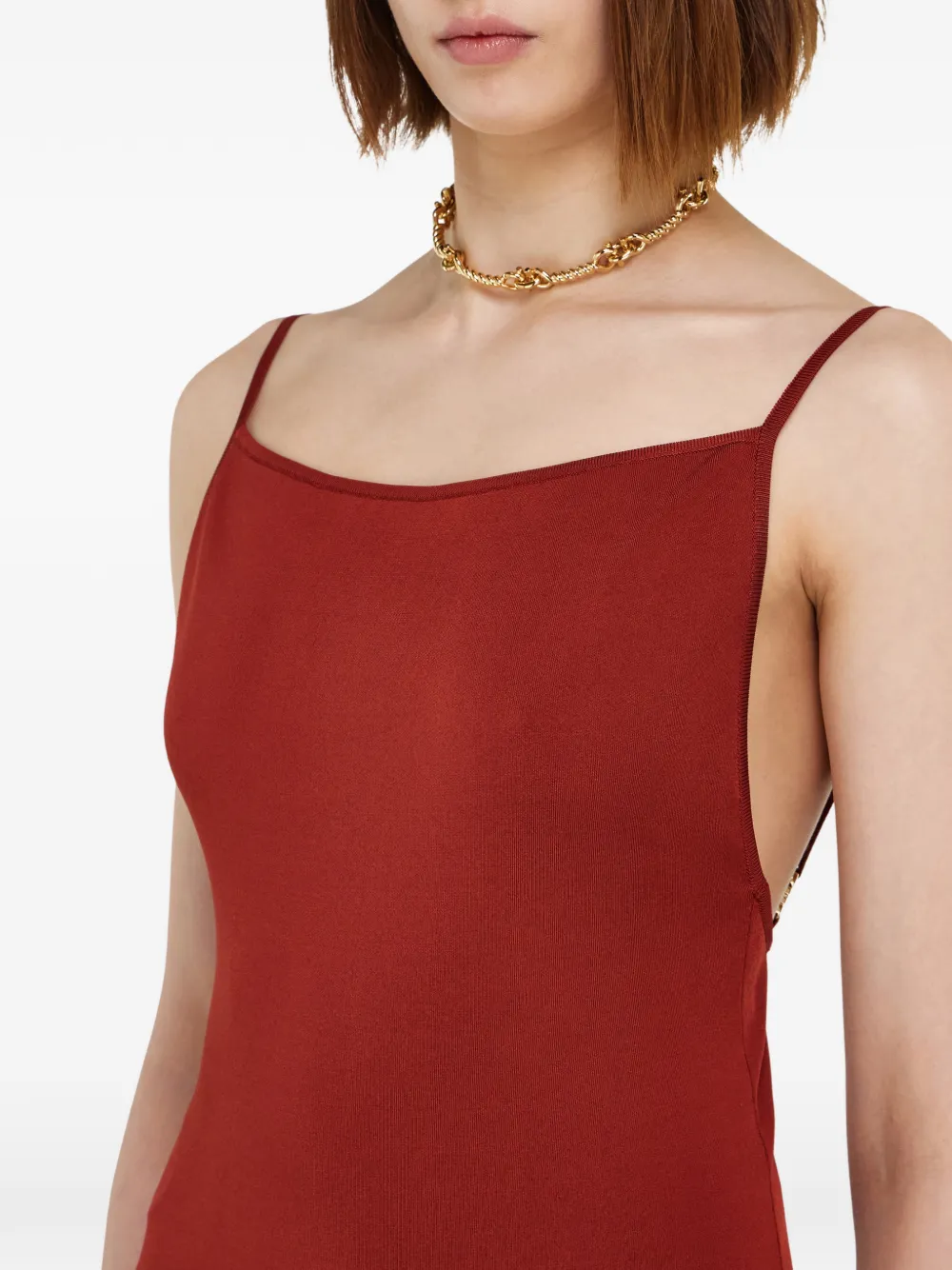 Ferragamo Getailleerde jurk Rood