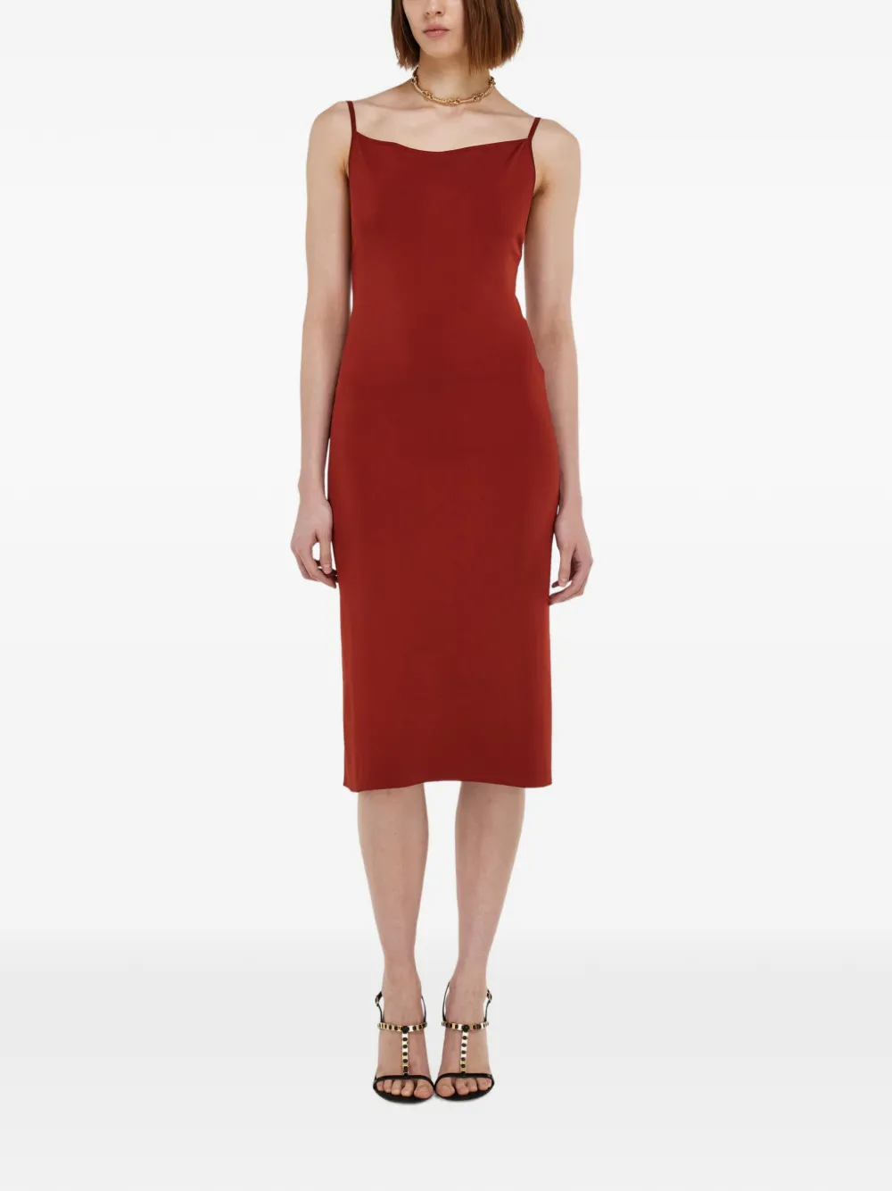 Ferragamo Getailleerde jurk Rood