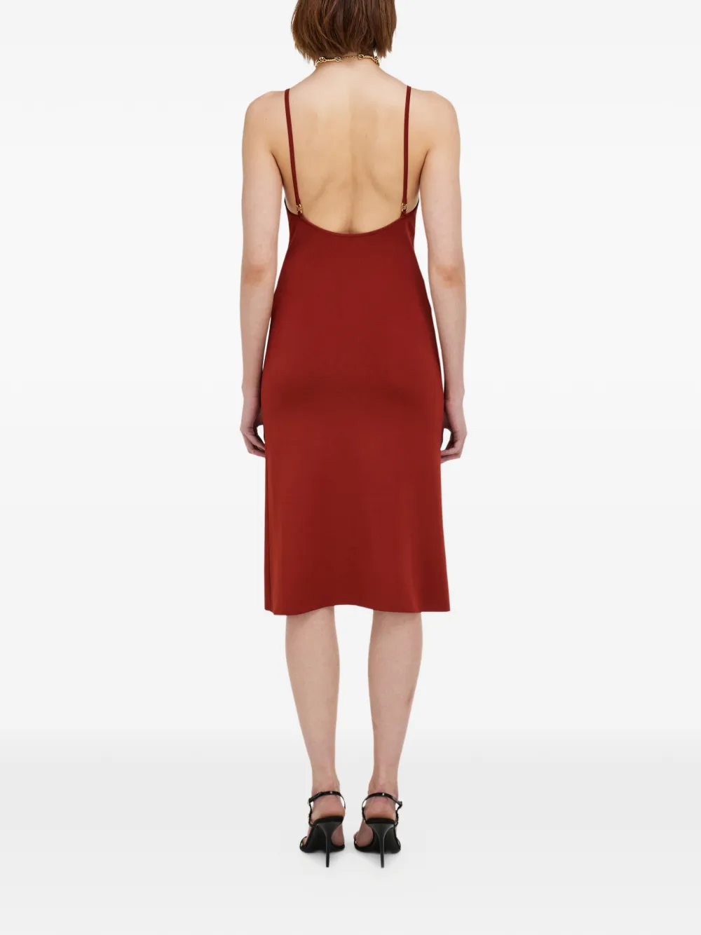 Ferragamo Getailleerde jurk Rood