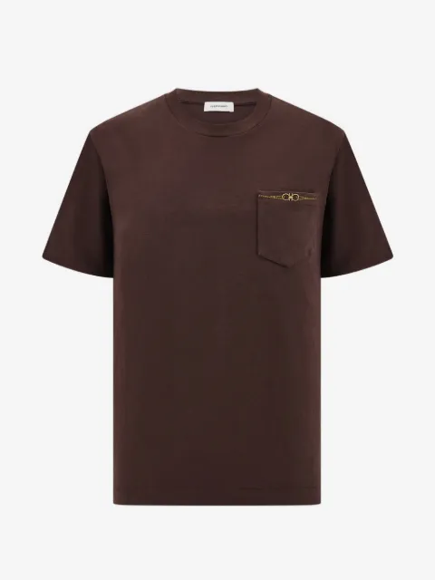 Ferragamo Gancini-detail pocket T-shirt