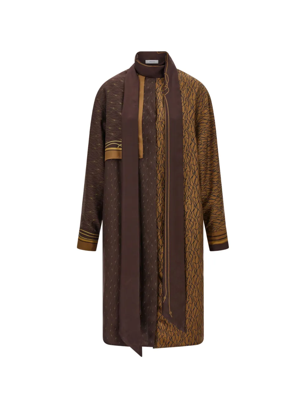 Ferragamo silk chemisier - Brown