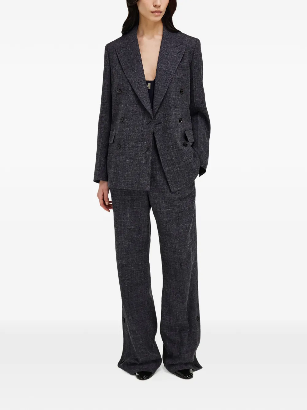 Ferragamo Blazer met dubbele rij knopen Blauw