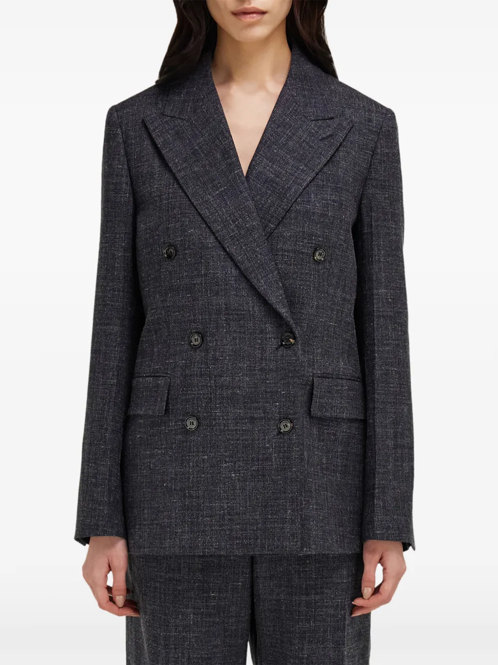 Ferragamo Blazer met dubbele rij knopen Blauw