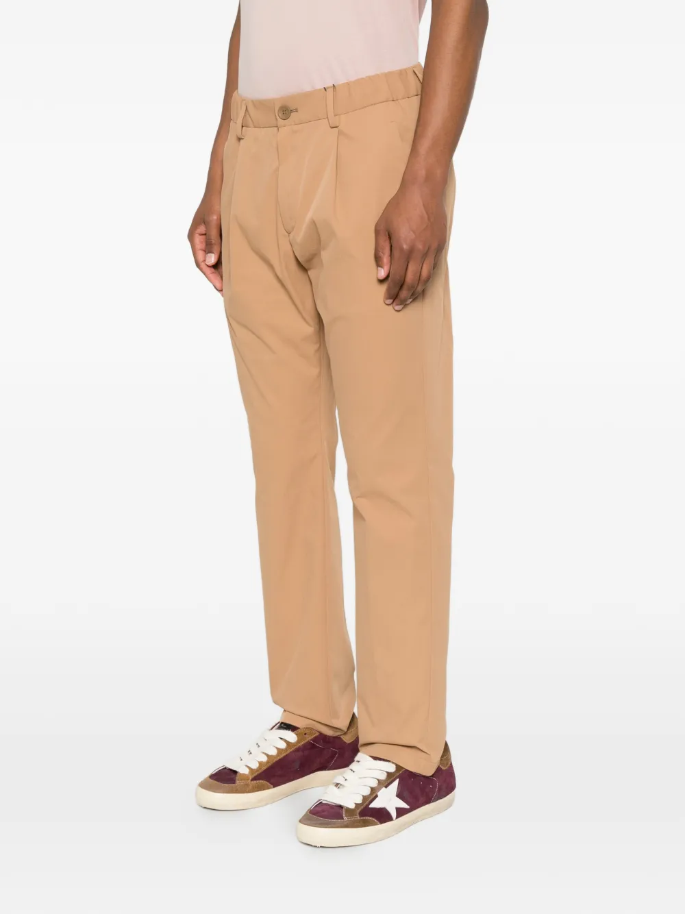 Herno Straight plooibroek Bruin