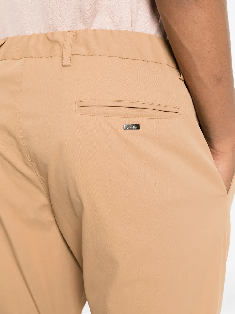 Herno Straight plooibroek Bruin