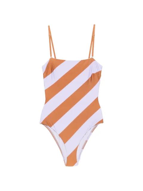 ZIMMERMANN Indra stripe-print swimsuit