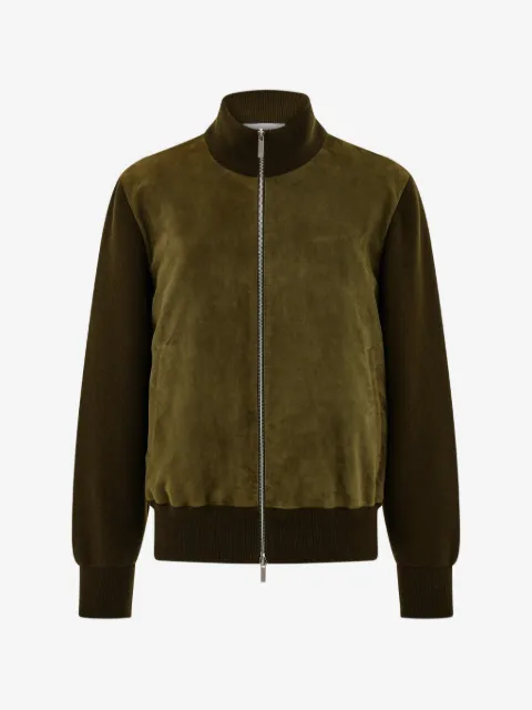 Ferragamo veste bomber à empiècement en maille