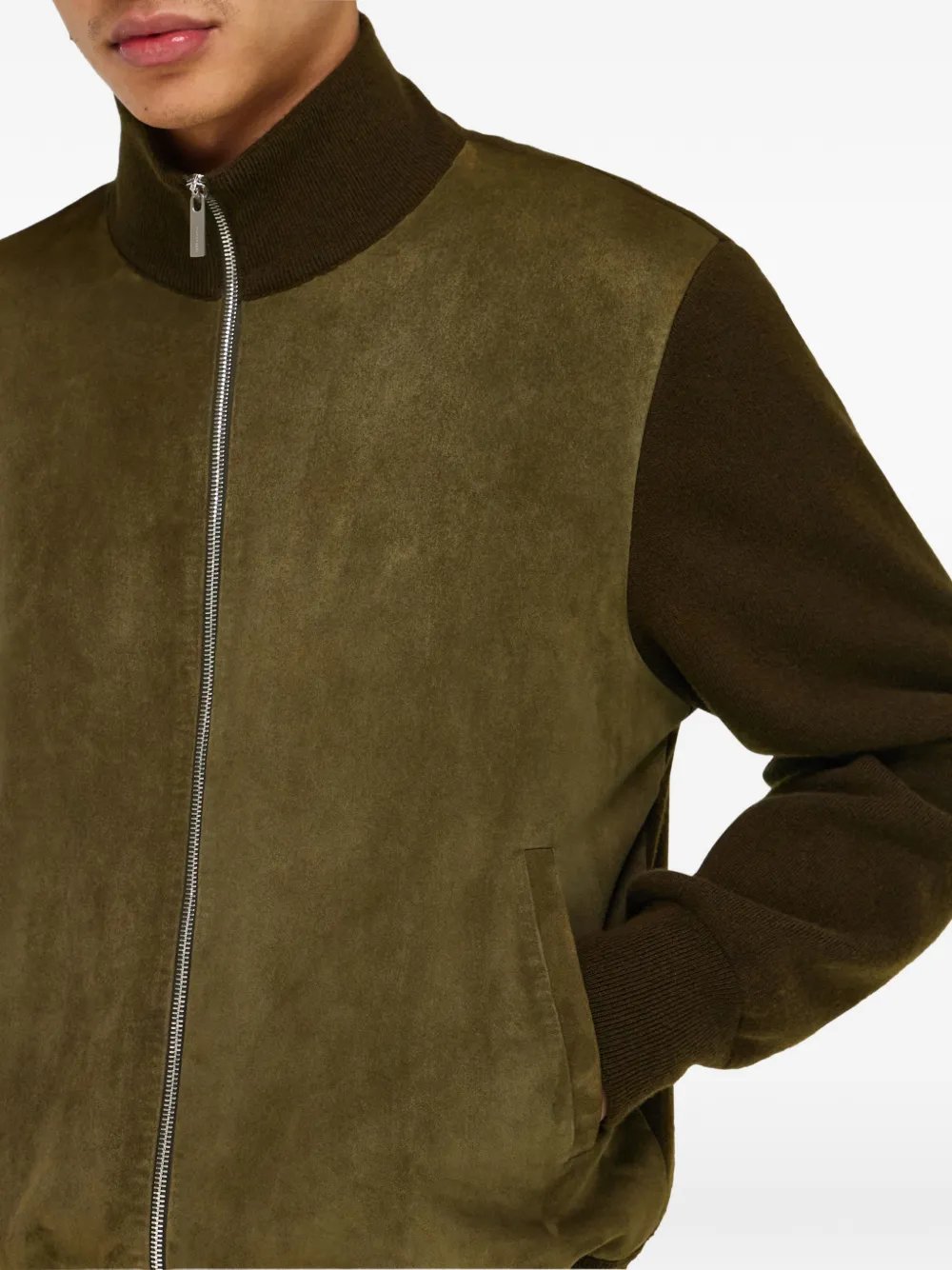Ferragamo Bomberjack met gebreid vlak Groen