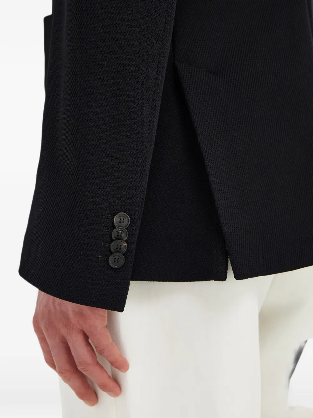 Ferragamo Blazer met enkele rij knopen Zwart