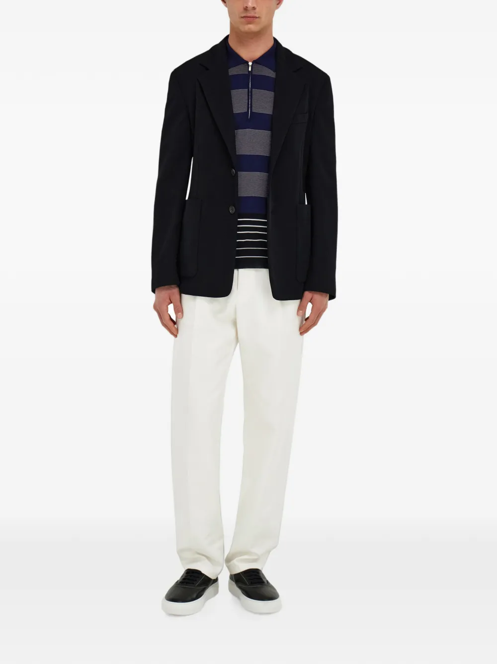 Ferragamo Blazer met enkele rij knopen Zwart