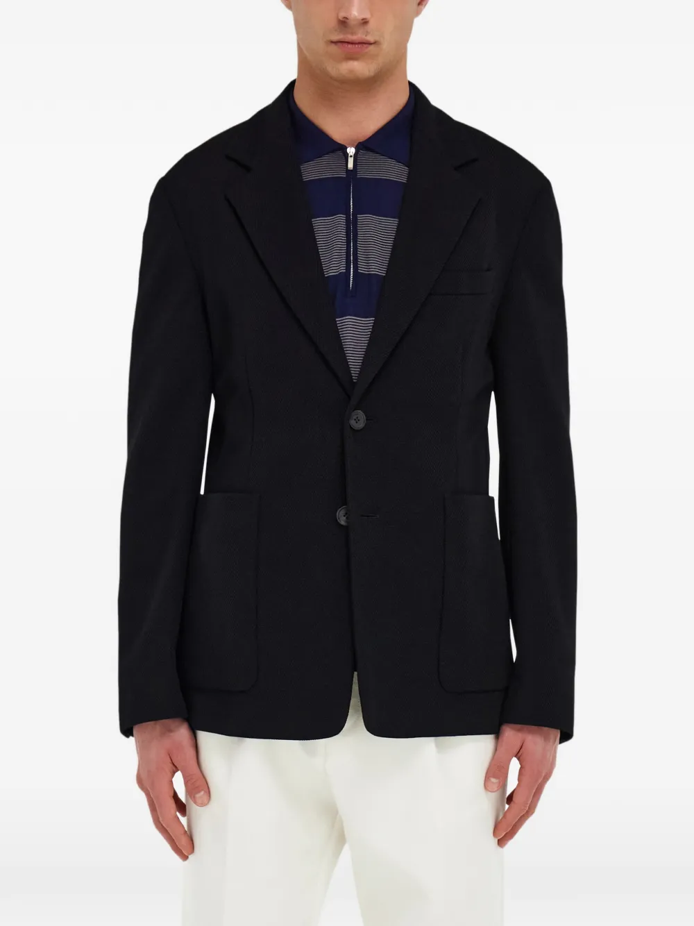 Ferragamo Blazer met enkele rij knopen Zwart