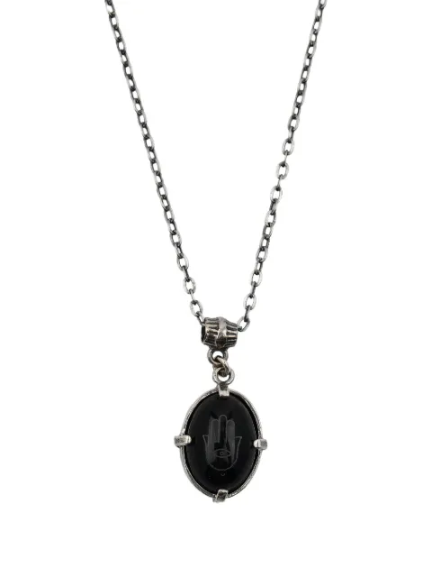 Gem Kingdom engraved onyx necklace