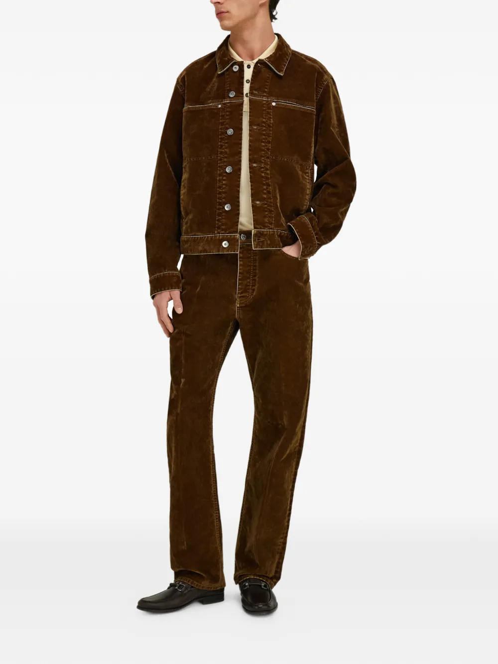 Ferragamo Broek met vijf zakken Bruin