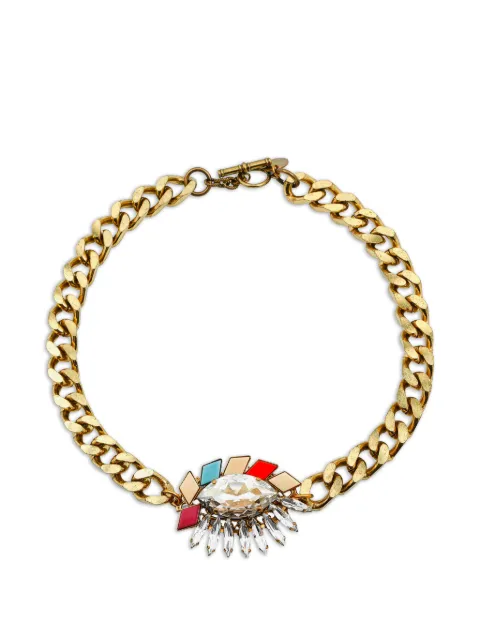 Anton Heunis crystal-embellished curb-chain necklace